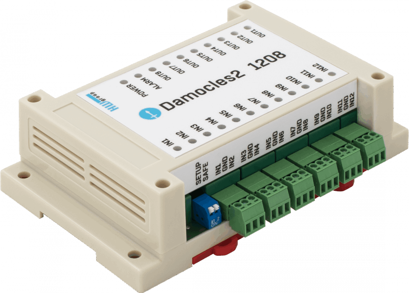 Damocles2 1208 controlls I/O over the Ethernet