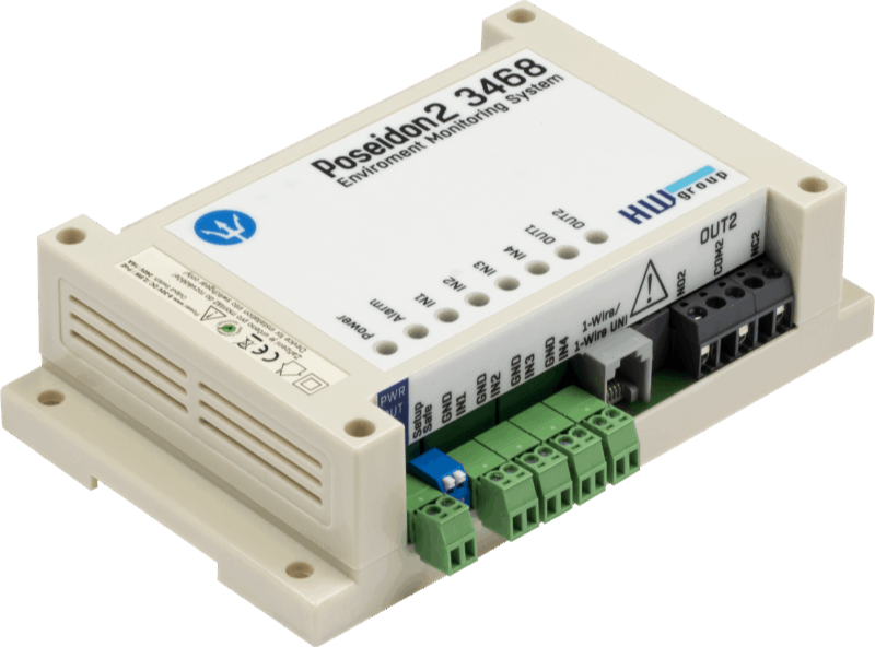 Poseidon2 3468 temperature monitoring device with 230V relay outputs